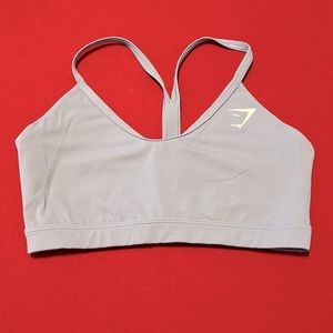 Gymshark V Neck Sports Bra - Light Blue